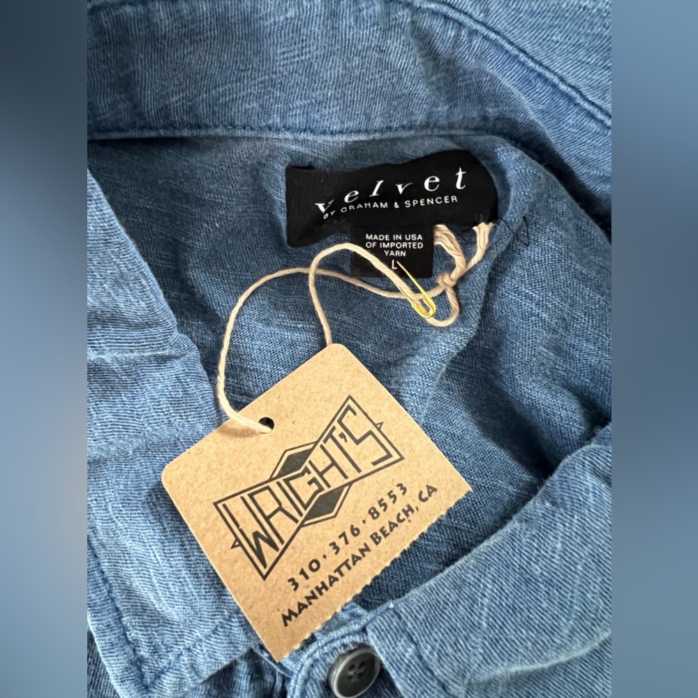 Velvet Brand Blue Collared shirt new